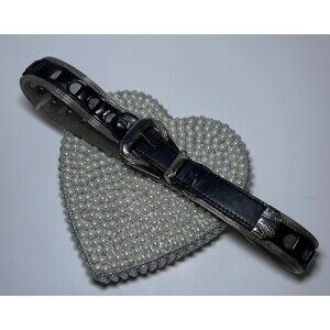 Captiva Collectibles Belt Women's Medium Black Western Mesh Chain Metal Accents